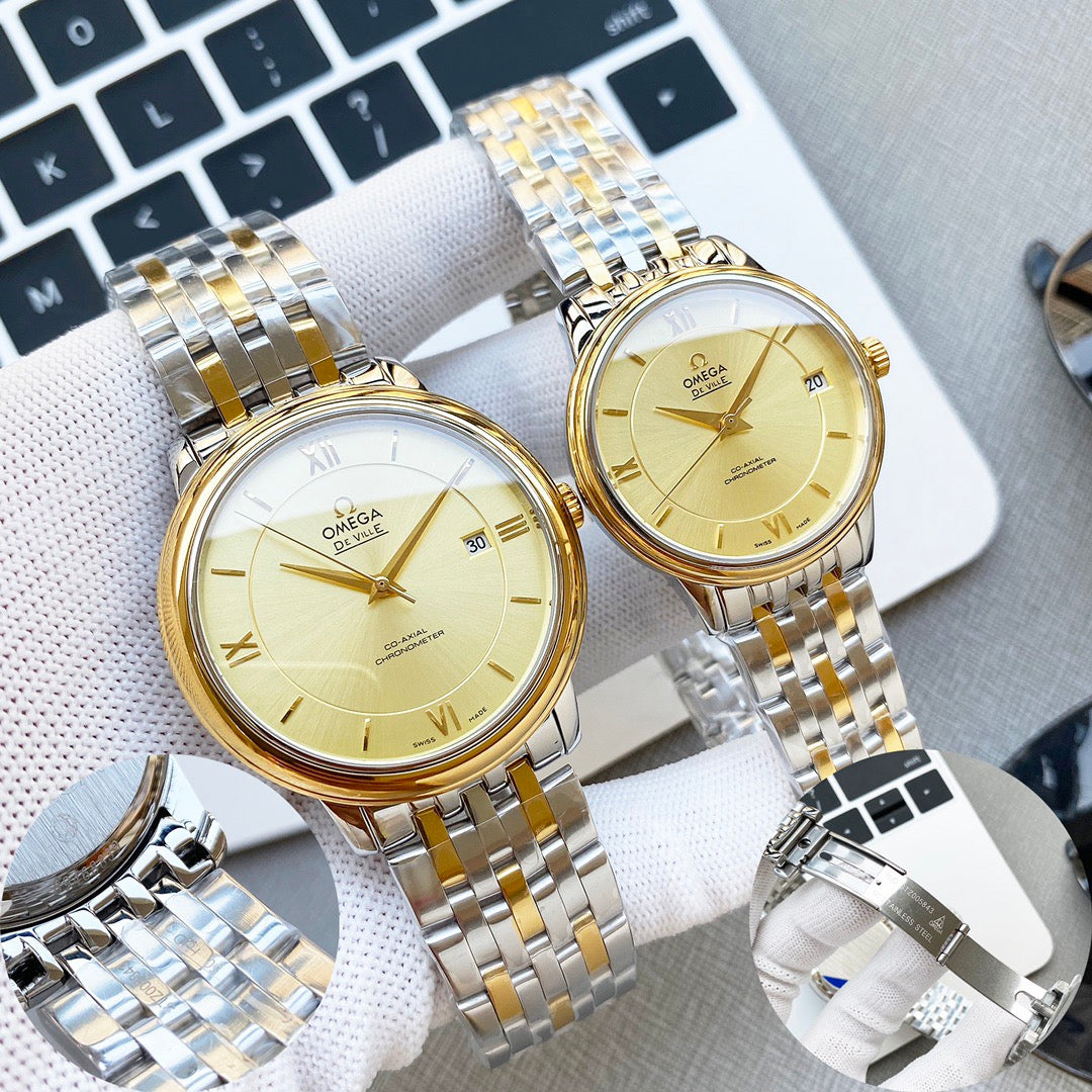 Omeg* De Ville Couple's Watch Set