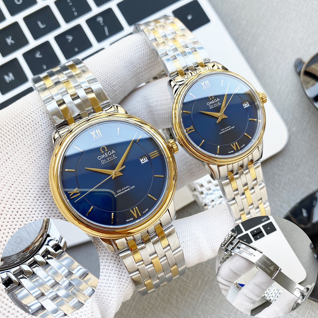 Omeg* De Ville Couple's Watch Set