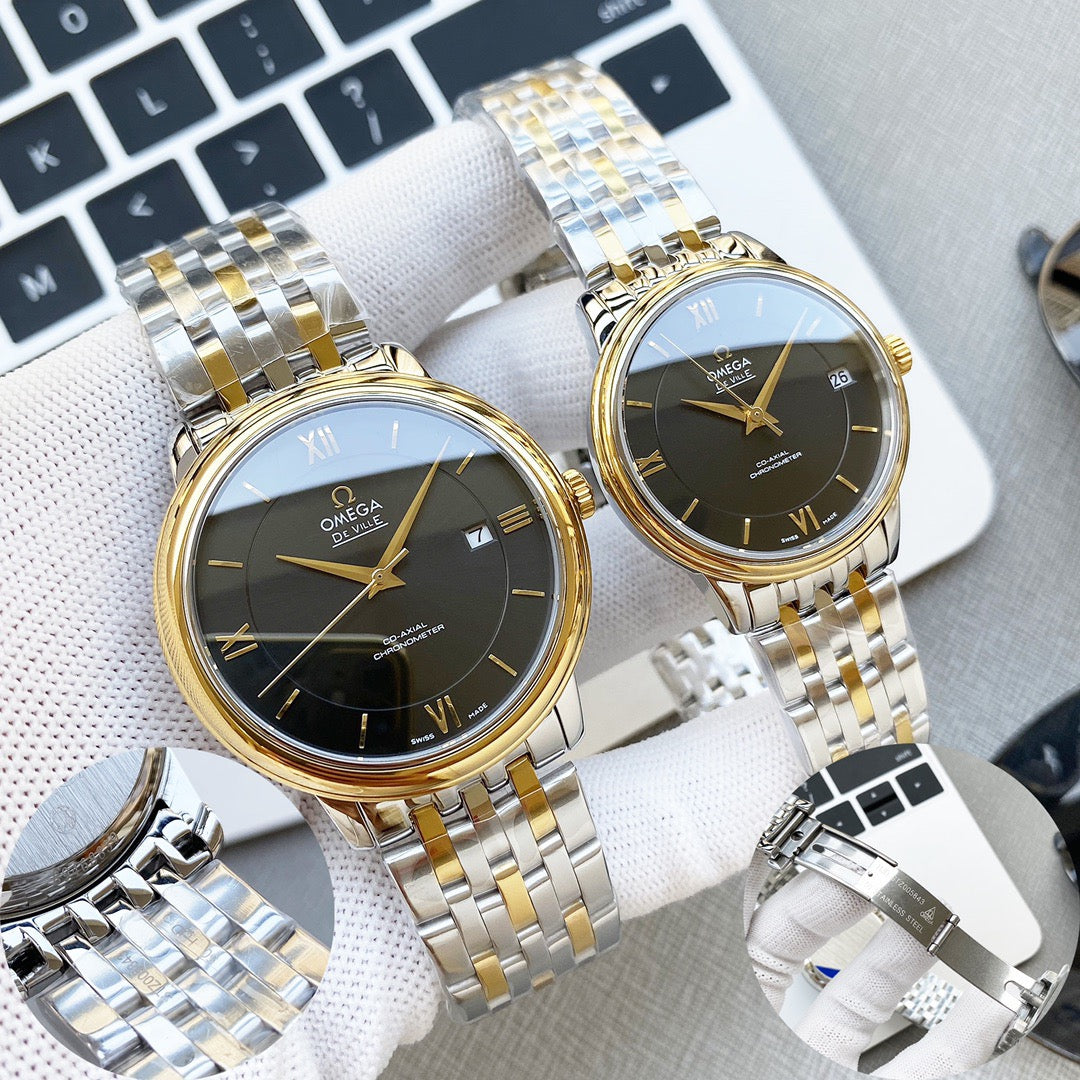 Omeg* De Ville Couple's Watch Set