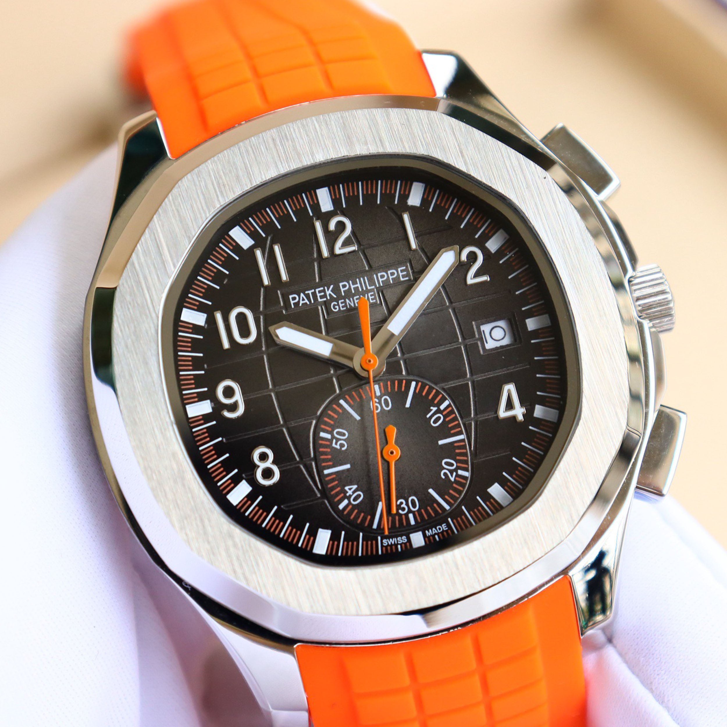 Pat*k Philippe's Steel Watch King - “Hand Grenade” Triple-Hand Half-Date