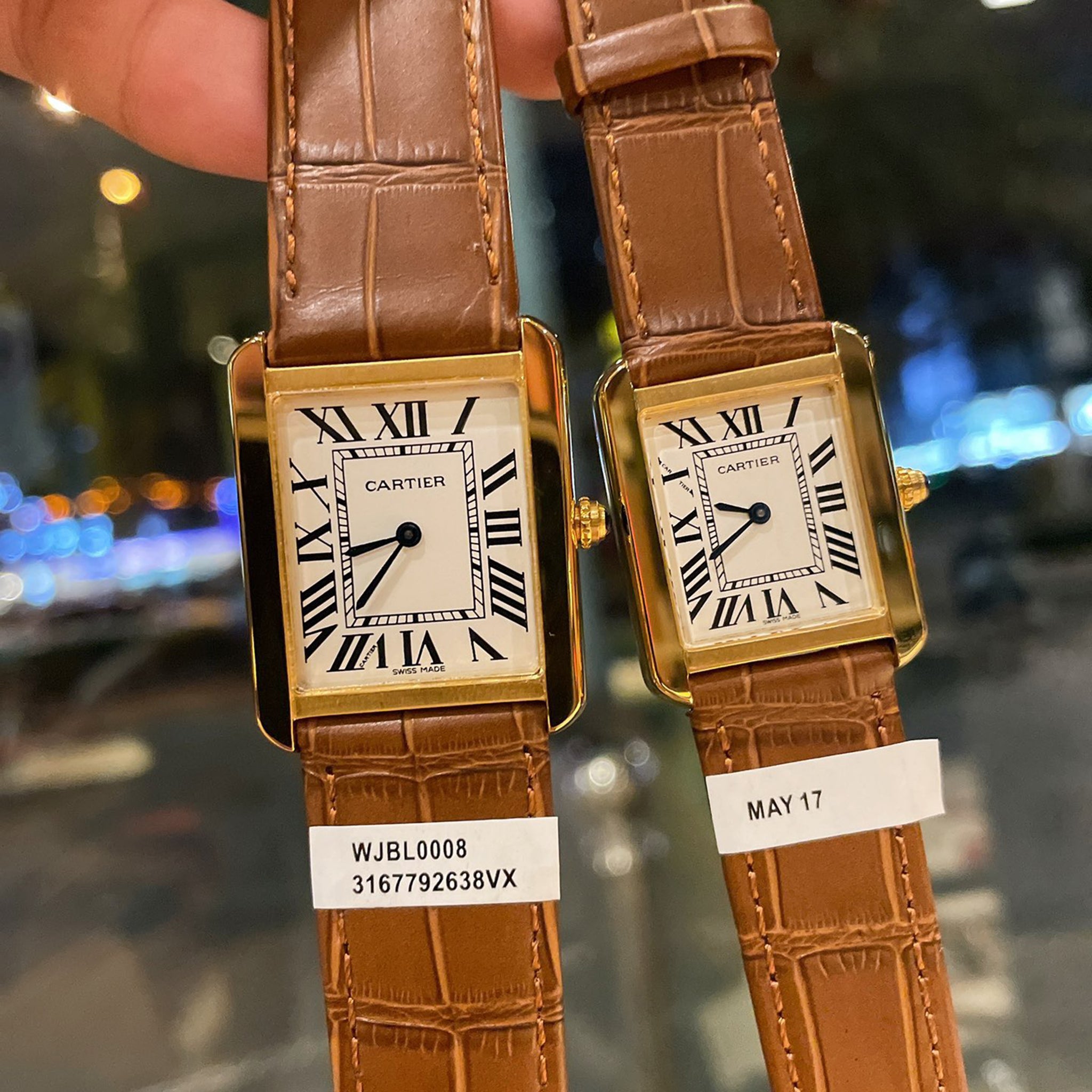 Carti*r Tank Vintage Couple Watch Set