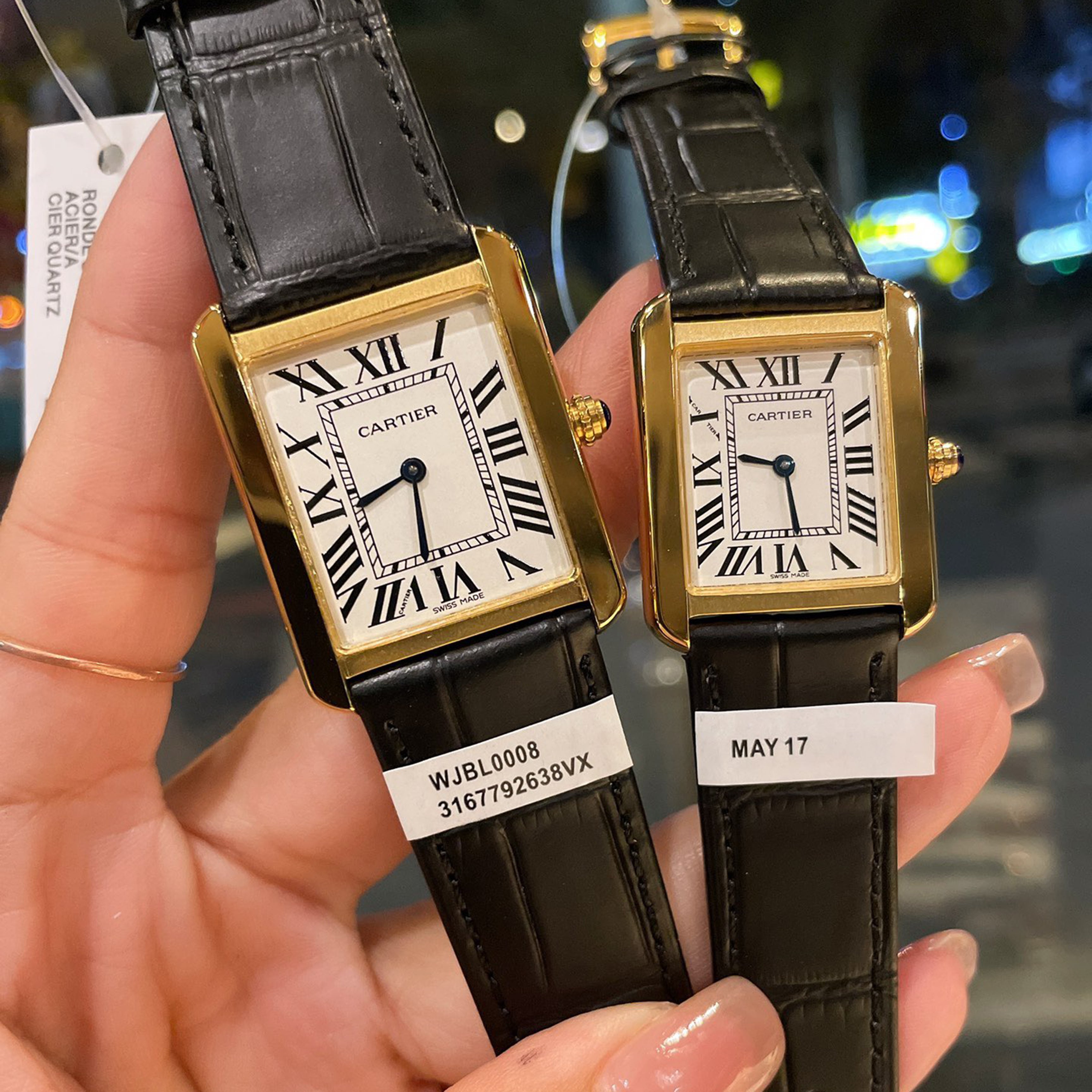 Carti*r Tank Vintage Couple Watch Set