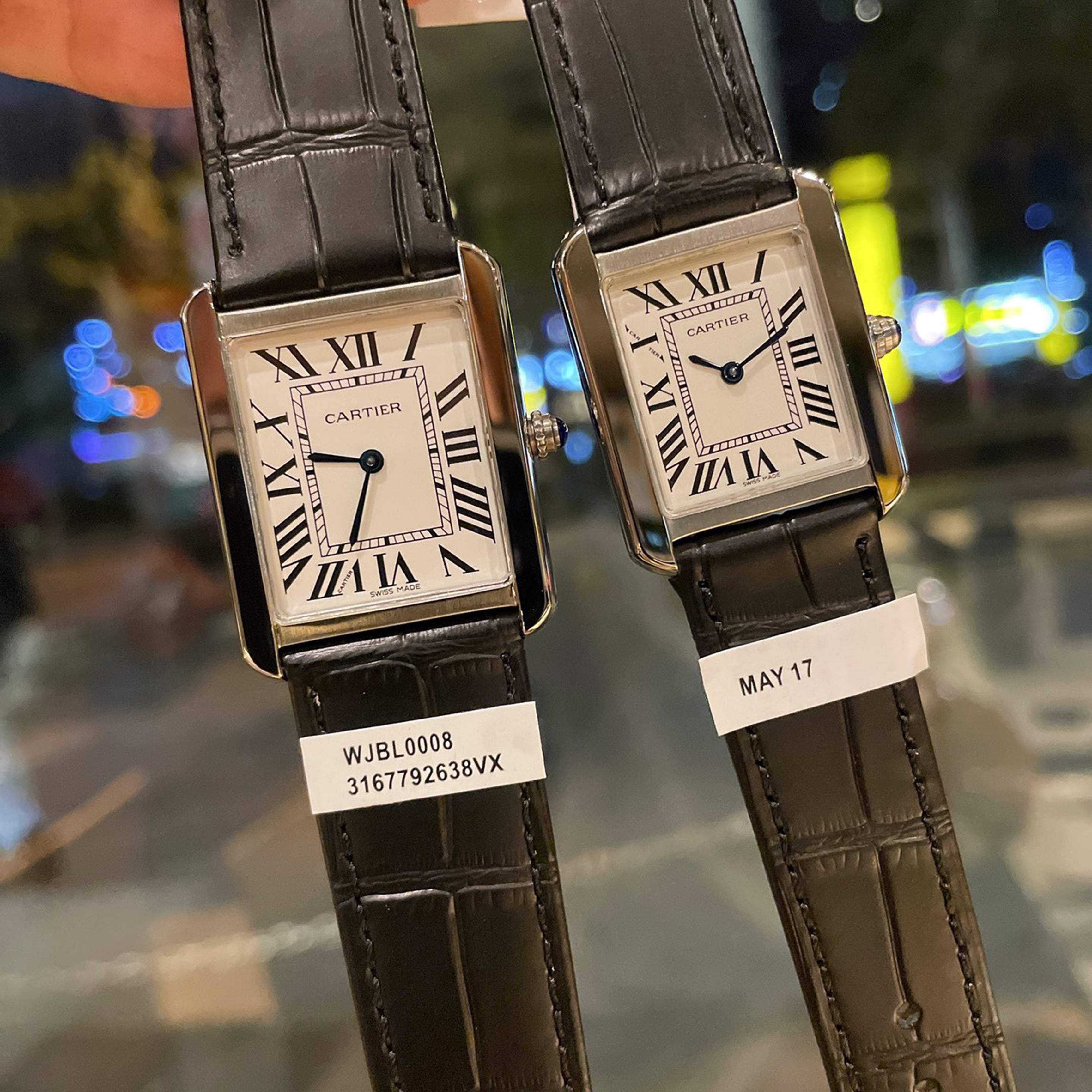 Carti*r Tank Vintage Couple Watch Set