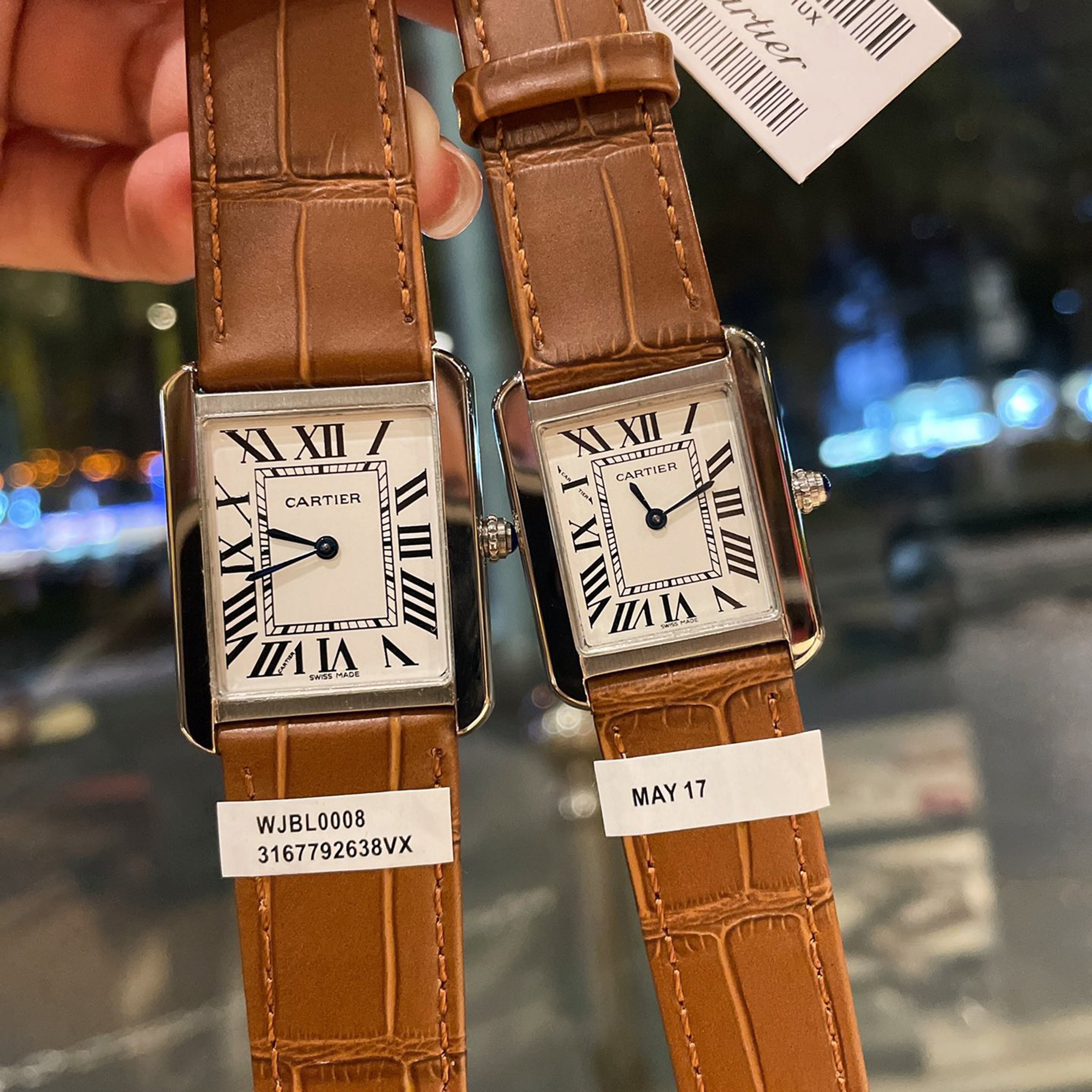 Carti*r Tank Vintage Couple Watch Set