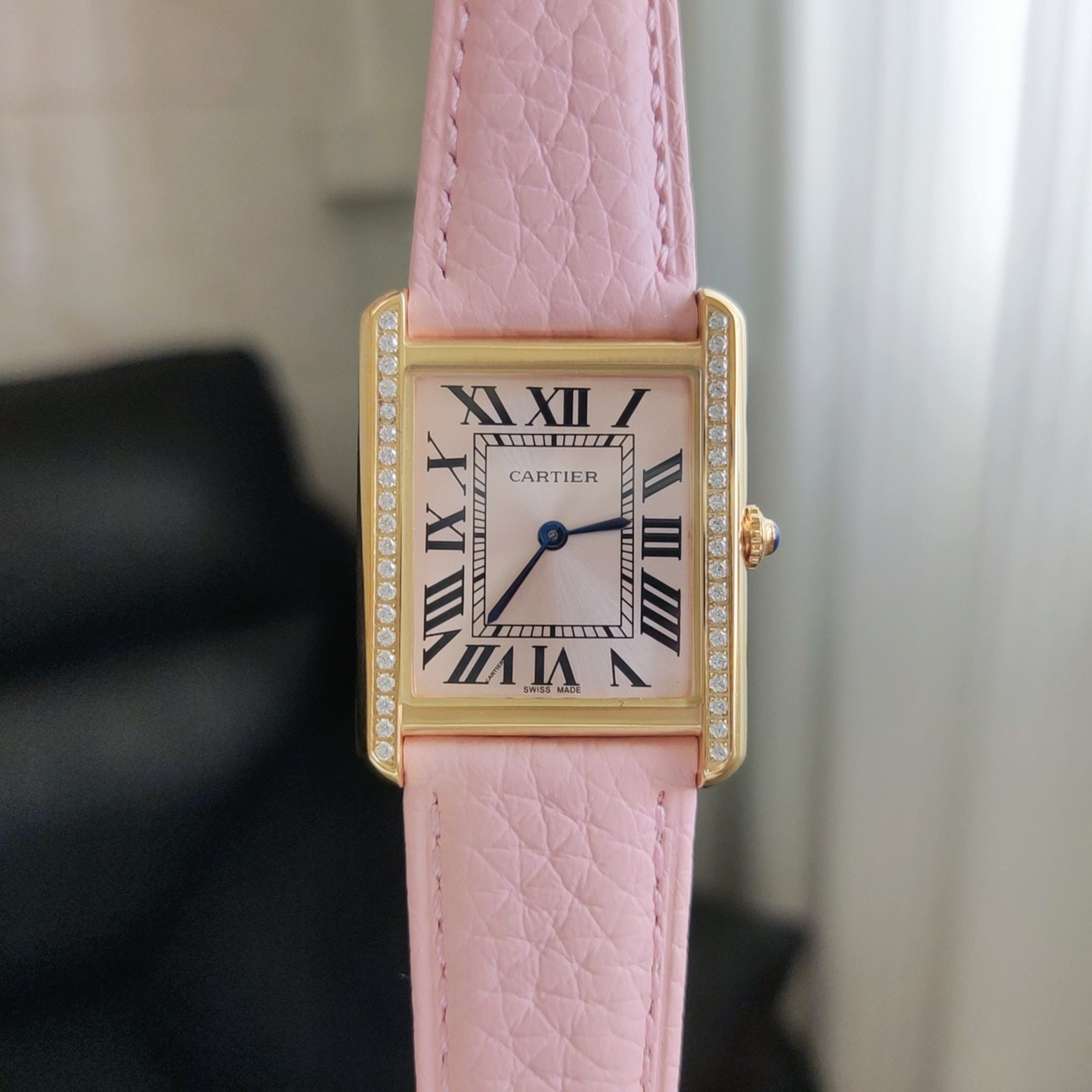 Carti*r Tank Solo Pink Ladies Watch 24MM, 27MM