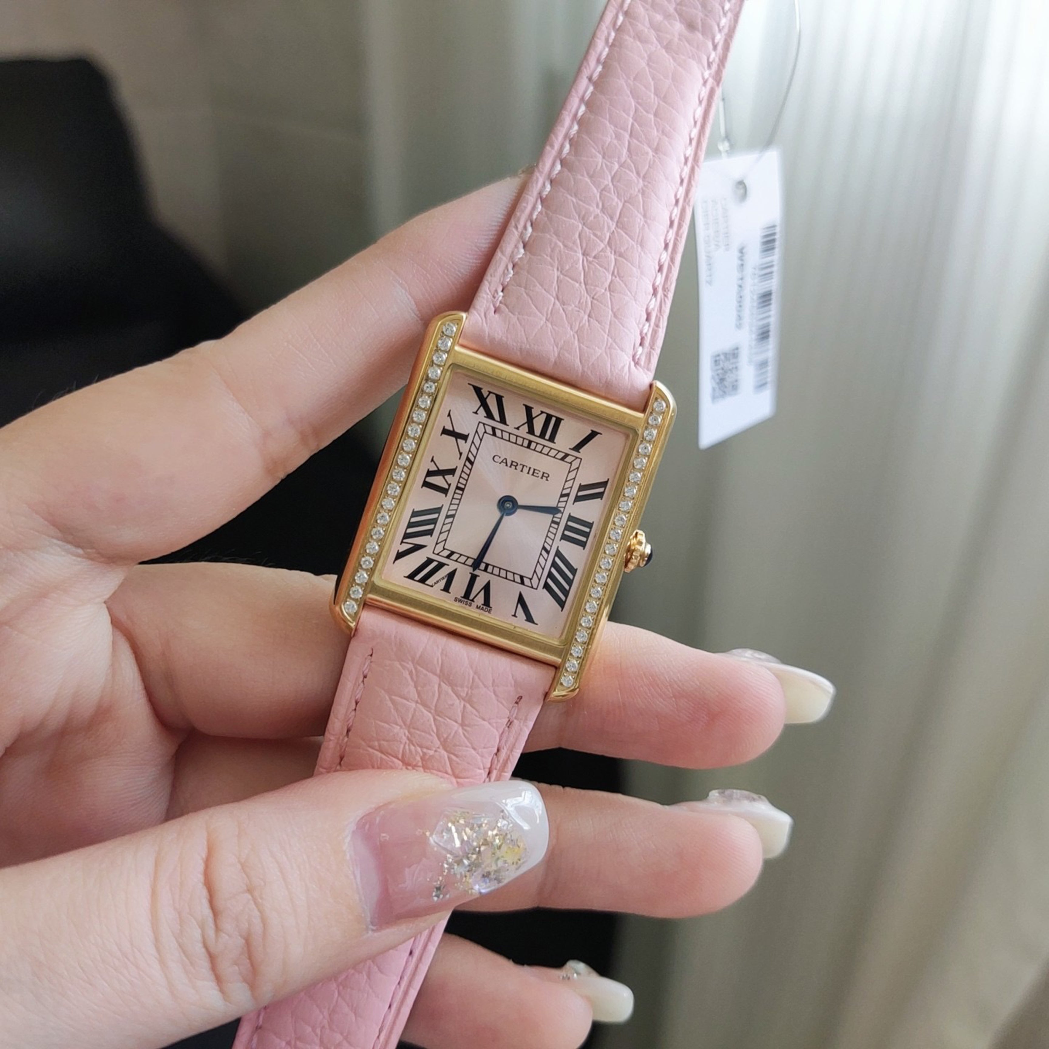 Carti*r Tank Solo Pink Ladies Watch 24MM, 27MM