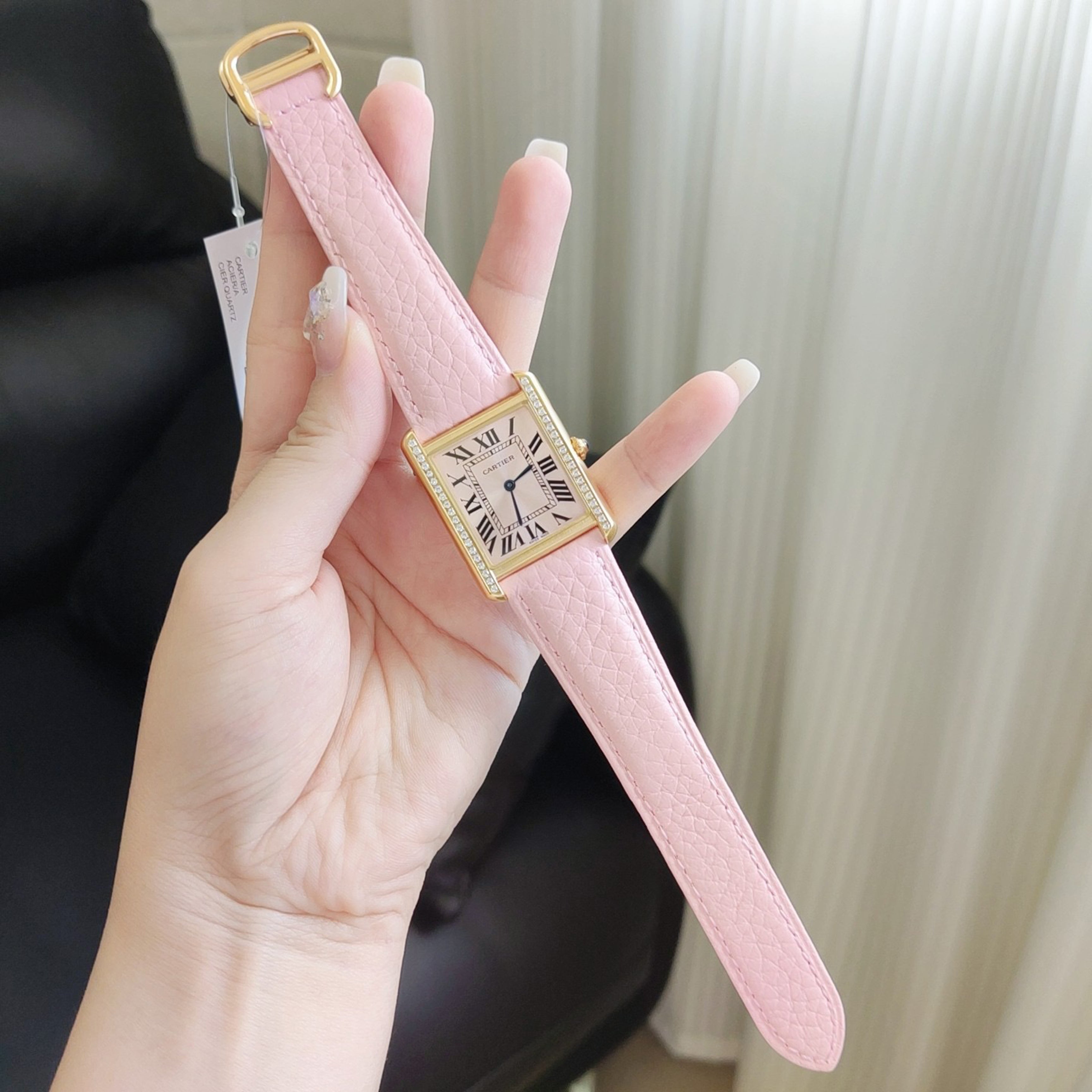 Carti*r Tank Solo Pink Ladies Watch 24MM, 27MM