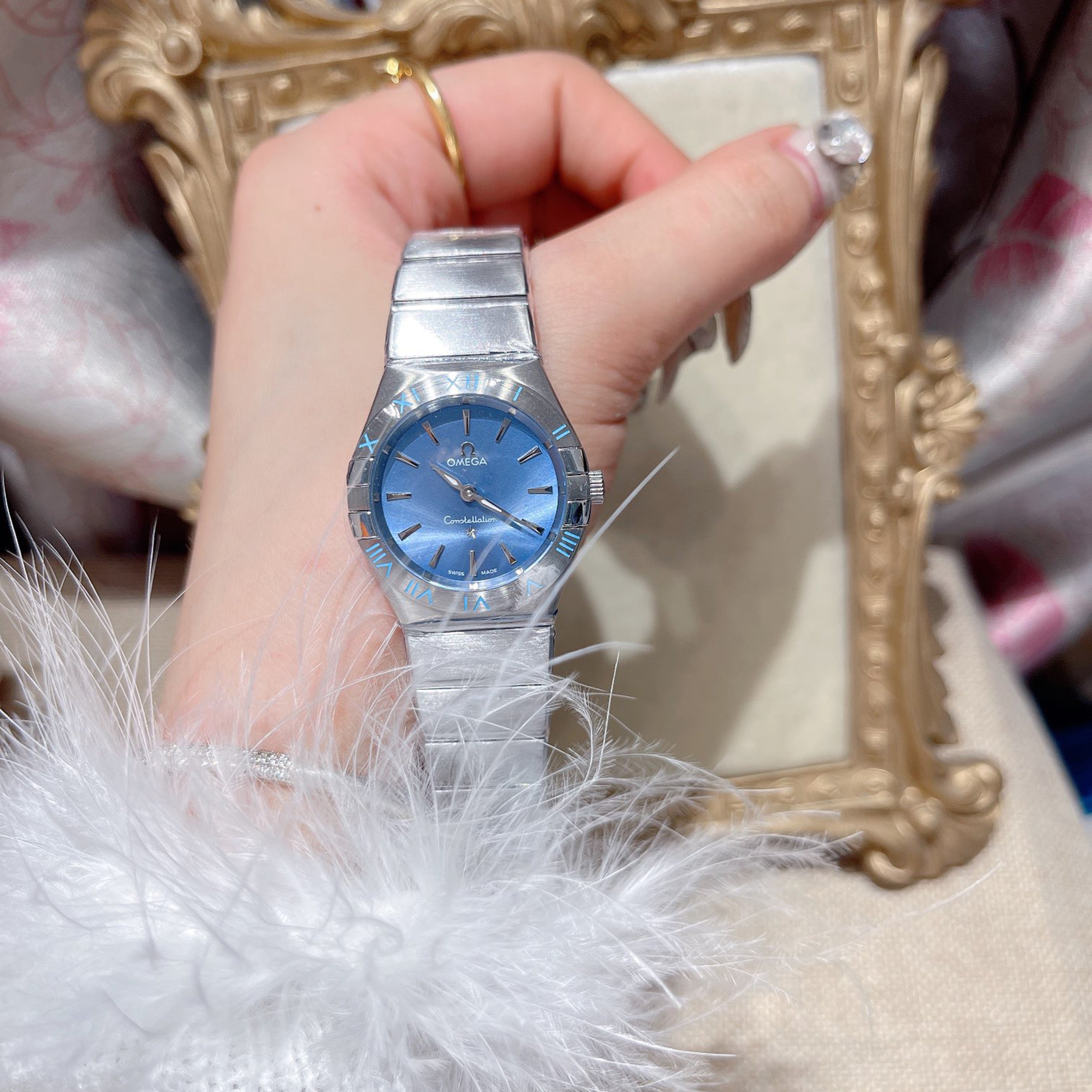 Omeg*- Constellation New Color Dial Watch 28MM