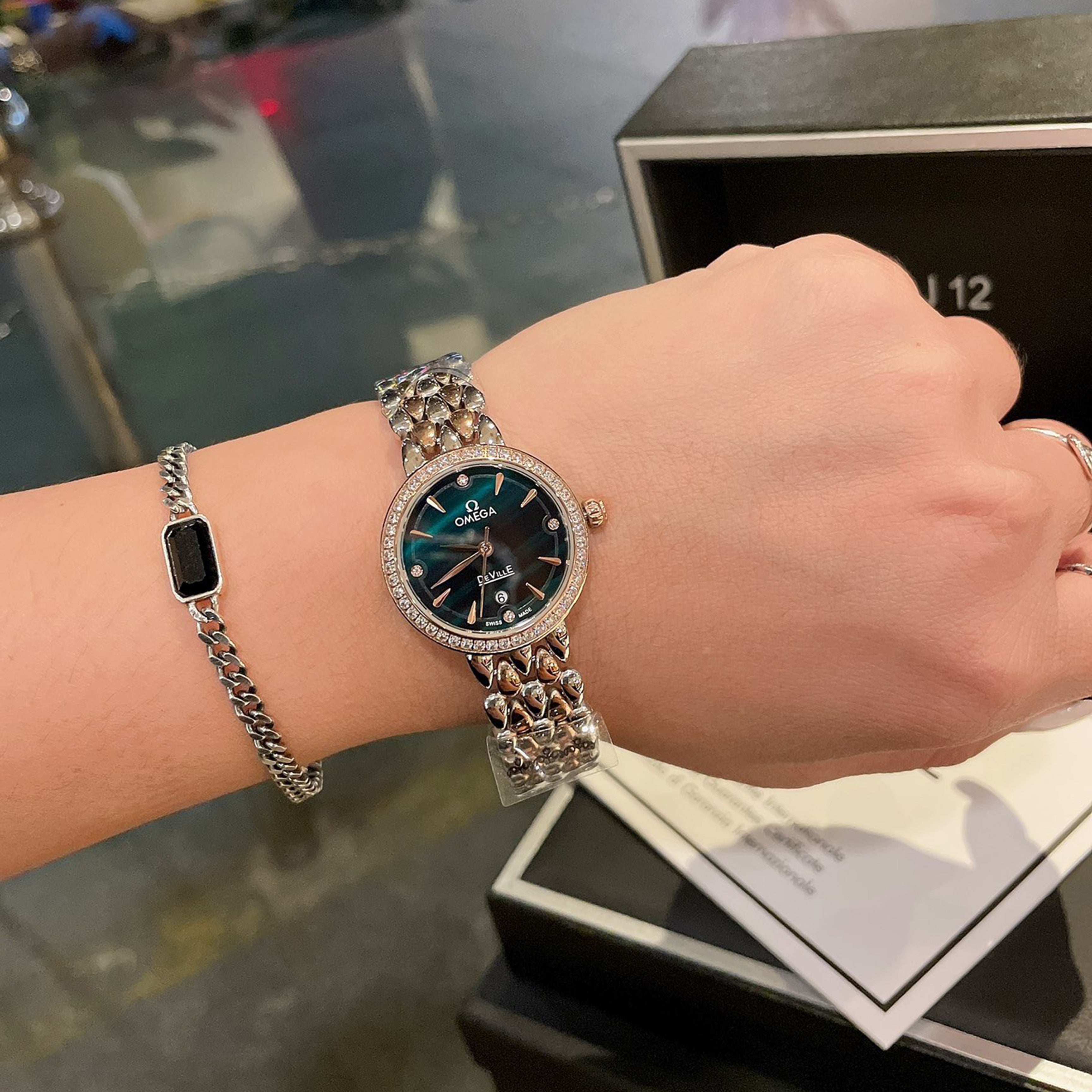 Omeg* Dewdrop Co-Axial Watch, Waterdrop Style, 28MM