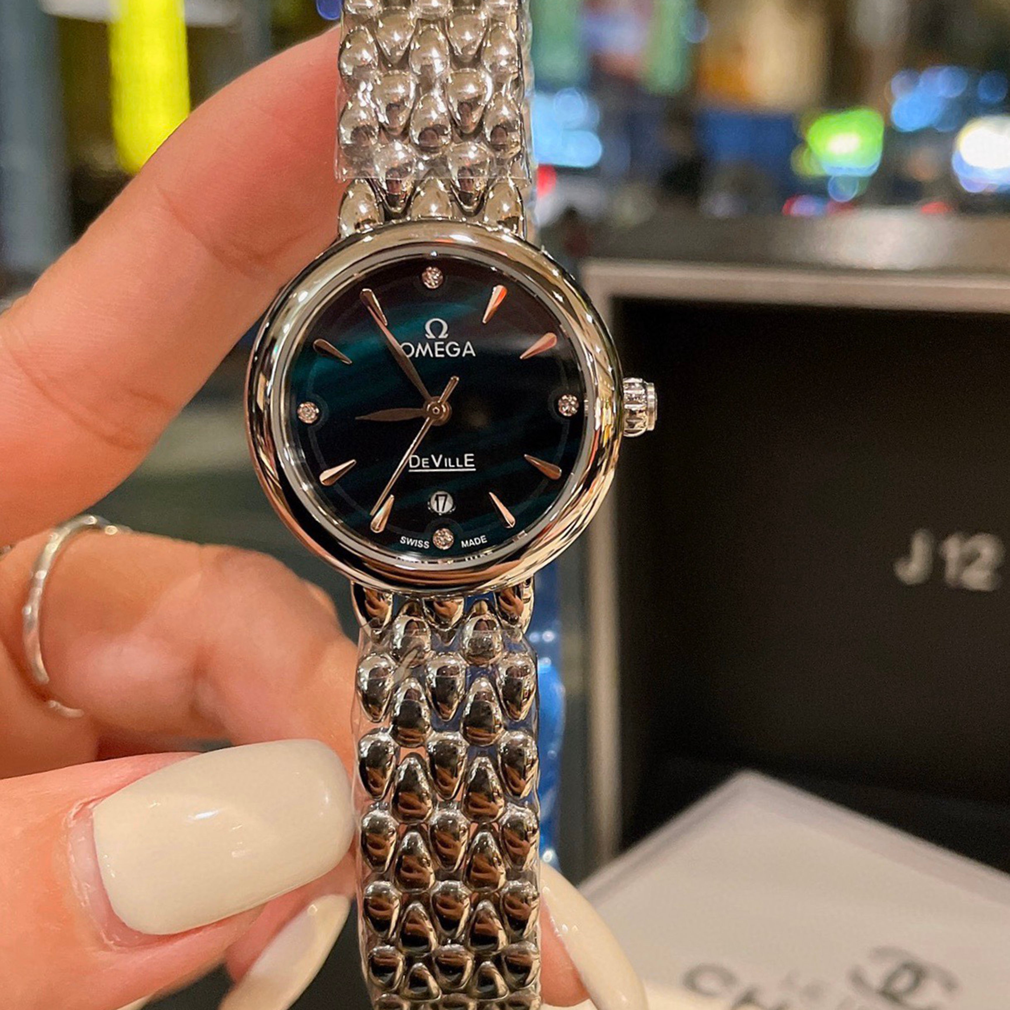 Omeg* Dewdrop Co-Axial Watch, Waterdrop Style, 28MM