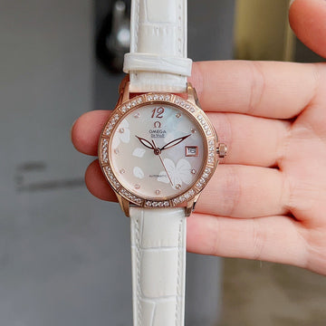 Omeg*—Elegant Ceramic Ladies' Watch