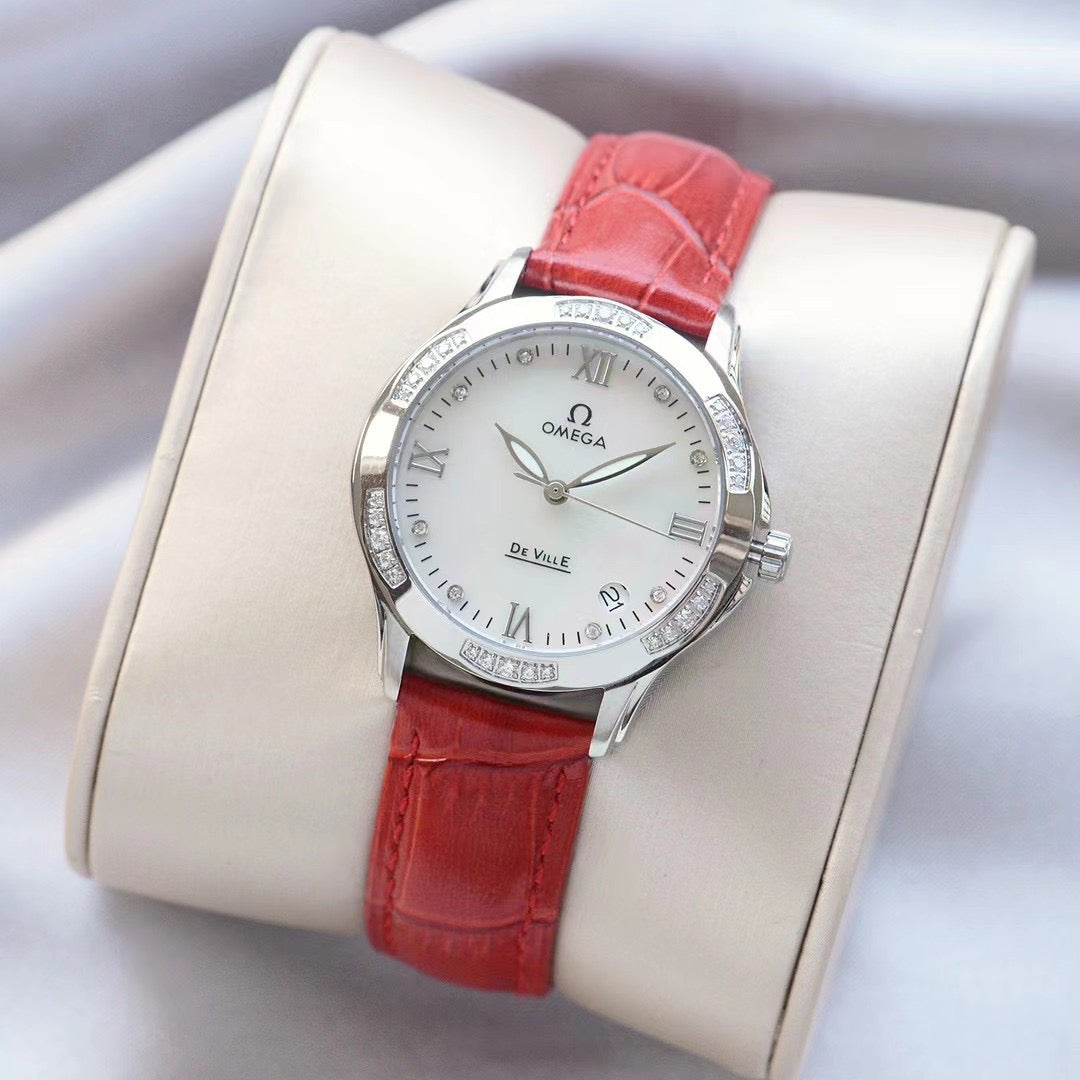 Omeg*—Elegant Ceramic Ladies' Watch